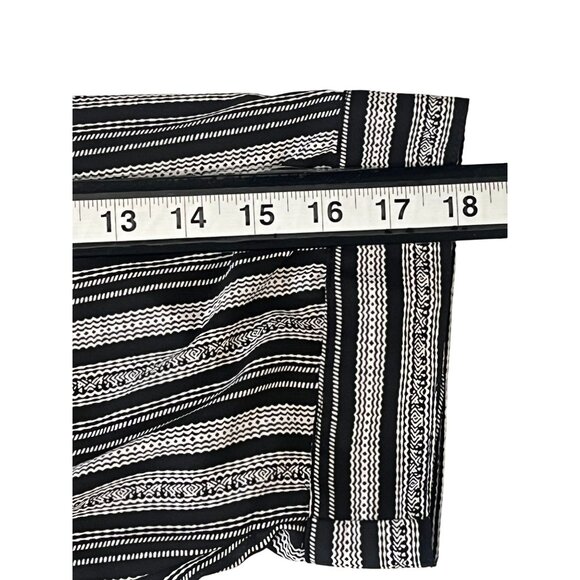 NY Collection Plus Size 3X Black White Striped Button Down Tunic Blouse Work - Picture 8 of 10